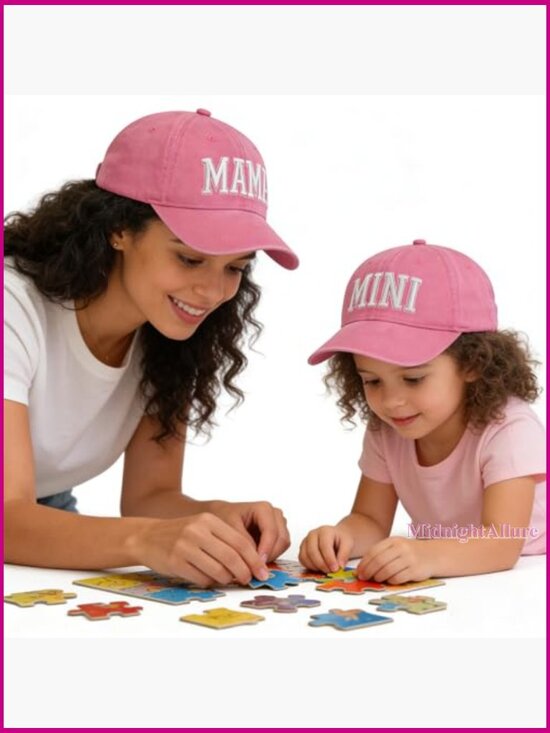 Mommy and Me Matching Baseball Hats Set Mama Mini main image 6